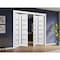 Sartodoors Sliding Closet Double Bi-fold Doors White Solid Core Modern Interior QUADRO4588DBF-WS-96 x 80 (4* 24x80) - alternate 5