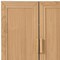 Homeroots Set Of Two Natural Wood Corner Accent Cabinet With Two Doors 719688 - alternate 3