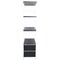 Leisuremod Brentwood Etagere Bookcase with White Powder Coated Steel Frame and Melamine Board Shelves, Black BBW-65BL - alternate 4