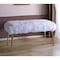 Homeroots 18in White and Gold Upholstered Faux Fur Bench 347539 - alternate 3