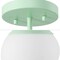 Jonathan Y Marcel Bistro 7.8 in. 1-Light Bohemian Farmhouse Iron/Frosted Glass LED Semi Flush Mount, Mint Green/ JYL7499E - alternate 8