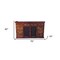 Homeroots 72in Brown And Red Distressed Solid Wood Carved Scrollwork Ten Drawer Buffet Table with Two Doors 488470 - alternate 6