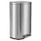Hls Commercial 13 gal Rectangular Indoor Metal Can, Silver, Step Pedal, Stainless Steel, 17 in HLSS13RFR - alternate 1