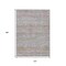 Homeroots 10' X 14' Linen And Gray Striped Washable Indoor Outdoor Area Rug 615673 - alternate 4