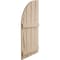 Ekena Millwork Hand Hewn 4 Board Joined Board-n-Batten w/Quarter Round Arch Top Faux Wood Shutters, 22W x 58H, PR SHUBJQ22X58HHPR - alternate 6