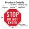 Signmission Stop Do Not Enter, 10 Inch X 10 Inch, Aluminum Metal Signs OC-A-10-11 - alternate 5