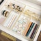 Martha Stewart Kerry 6 Pack Plastic Stackable Office Desk Drawer Organizers with Gold Trim, 6 x 3 BE-PB9051-G-6-CLRGLD-MS - alternate 7