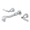 Kingston Brass Two-Handle Wall Mount Tub Faucet, Polished Chrome KS5021KL - alternate 1