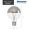 Bulbrite 40W Equivalent Warm White Light G25 Dimmable LED Half Chrome Light Bulb, 2PK 861425 - alternate 6