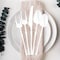 Smarty Had A Party Solid White Moderno Disposable Plastic Dessert Spoons, 240PK 9340WH-TS-CASE - alternate 1