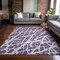 Homeroots 9' X 12' Purple and White Abstract Washable Non Skid Indoor Outdoor Area Rug 559314 - alternate 4