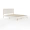 Martha Stewart Flynn Queen Size Solid Wood Platform Bed with Upholstered Base and Headboard, Wood Slat Bottom MG-0900272F-LTB-Q-WH-MS - alternate 5