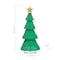 Sunjoy 77 in. Christmas Lighted Holiday Tree, 3D Tinsel Santa Holiday Tree Outdoor Garden D116021000 - alternate 5