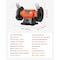 Vevor Bench Grinder 8-inch Bench Grinder 750W 3450RPM High-Speed Table Grinders MD200G-750 - alternate 7