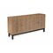 Homeroots 80" Brown Solid Wood Carved Geometric Sideboard with Four Doors 634315 - alternate 1