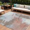 Homeroots 10' X 14' Taupe Copper And Ivory Abstract Washable Indoor Outdoor Area Rug 618501 - alternate 1
