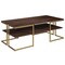 Homeroots 45" Gold Steel Coffee Table With Shelf 520929 - alternate 1