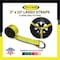 Tie 4 Safe 2'' x 10' Side Mount Wheel Net Tie Down Kit w/ Flat Hook. WLL: 3,333 LBS Yellow, 4PK RT04CK-5210-M11W27-Y-BW02P-BLK-4 - alternate 1