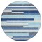 Homeroots 8' Blue Gray And Ivory Round Striped Washable Indoor Outdoor Area Rug 613262 - alternate 3