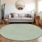 Homeroots 8' Sage And Gray Round Geometric Washable Indoor Outdoor Area Rug 595675 - alternate 4