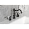 Kingston Brass Widespread Bathroom Faucet with Brass Pop-Up, Matte Black KB1970BPL - alternate 4