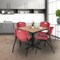 Regency Square Cain Breakroom Table W/ 4 M Stack Chairs, 48 in W, 48 in L, Noble Oak TB4848NO47BY - alternate 4