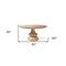 Homeroots 60" Natural Rounded Solid Wood Pedestal Base Dining Table 380473 - alternate 3