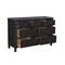 Homeroots 57" Black Solid Wood Seven Drawer Dresser 521236 - alternate 7