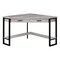 Homeroots 42" Gray and Black Corner Computer Desk 355736 - alternate 1