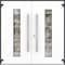 Vdomdoors Metal Double Doors Deux 5755 Gray Graphite Clear Glass Entry Modern Painted (W72xH80) Left hand Out DEUX5755DEXD-GRE-W72xH80-LH-O - alternate 5