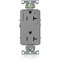 Leviton Duplex Straight Blade Receptacle, 5-20R, 20 A, 125V AC, 2 Pole, 3 Wire, Flush Mount, Grounded 16352-1PG - alternate 1