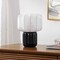 Jonathan Y Leola 10 in. Modern Contemporary Ceramic Fluted Mini w/Ribbed Cocoon Pumpkin Shade LED Table Lamp, Bl JYL4202C - alternate 6