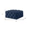 Homeroots 33" Navy Blue Velvet Rolling Tufted Cocktail Ottoman 568051 - alternate 6