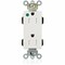 Leviton Straight Blade Receptacle, 5-15R, 15 A, 125V AC, Flush Mount, Self-Grounded M1626-ILW - alternate 1