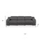 Homeroots 103" Dark Gray Italian Leather Reclining USB Sofa 632875 - alternate 10