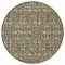 Homeroots 8' Round Blue and Orange Round Floral Washable Non Skid Indoor Outdoor Area Rug 564352 - alternate 6