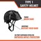 Malta Dynamics Safety Helmet, Polyethylene, Ratchet, Black, Fits Hat Size One Size Fits Most HTB1100 - alternate 7