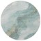Homeroots 8' Teal Blue And Aqua Round Abstract Washable Indoor Outdoor Area Rug 611389 - alternate 5