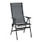 Homeroots 24" Gray and Black Steel Outdoor Arm Chair 320642 - alternate 1