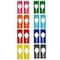 Nahanco Colorful Rectangular Clothing Size Dividers, 8 Mixed Colors - Blank Kit of 40, 40PK QSDCKIT8 - alternate 1