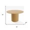 Homeroots 52" Brown Solid Wood Pedestal Base Round Top Dining Table 721000 - alternate 3