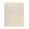 Homeroots 50" X 60" White And Brown Cotton Blend Woven Striped Throw Blanket with Fringe 548879 - alternate 1