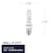 Bulbrite Pack of 2 40 Watt Dimmable Clear T3 Candelabra E12 Krypton/Xenon Bulb, 2PK 861199 - alternate 5
