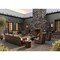 Troy Lighting Gareth Integrated LED Exterior Table Lamp, Patina Brass and Textured Black, 8 In x 29 In RTL6729-PBR/TBK - alternate 3
