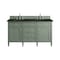 James Martin Vanities Brittany 60" Double Vanity, Smokey Celadon, w/ 3 CM Phantome Eclos Top 650-V60D-SC-3PHT - alternate 1