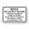 Signmission For Security Persons Entering Leaving Premises May Aluminum, 18" H, A-1824-25190 A-1824-25190 - alternate 1