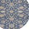 Homeroots 8' Navy Blue Brown And Ivory Round Moroccan Washable Indoor Outdoor Area Rug 605165 - alternate 6
