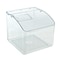 Azar Displays Clear Styrene Candy Bin Hinged Lid with Price Tag Slot, 7"H x 7.75"W x 7.75"D 400433 - alternate 1