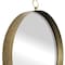 Homeroots 28" Gold Round Iron Framed Accent Mirror 485065 - alternate 7