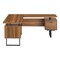 Homeroots 71" Brown and Black L Shape Computer Desk With Three Drawers 490010 - alternate 5